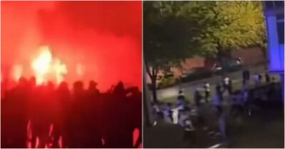 Copertina di Violenti scontri tra ultras di Rayo Vallecano e Lech Poznan: le due tifoserie appartengono a fazioni politiche opposte – Video