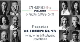 Copertina di Calendario della polizia 2026, la presentazione con Piantedosi e Pisani a Roma: la diretta