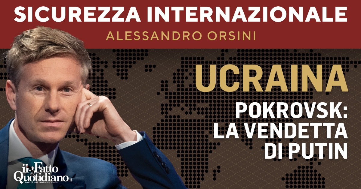 Sicurezza internazionale, Pokrovsk: la vendetta di Putin. La diretta con Alessandro Orsini