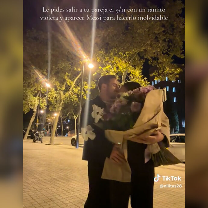 Proposta di matrimonio con sorpresa: la gioia dei neofidanzati viene interrotta da Messi – Video