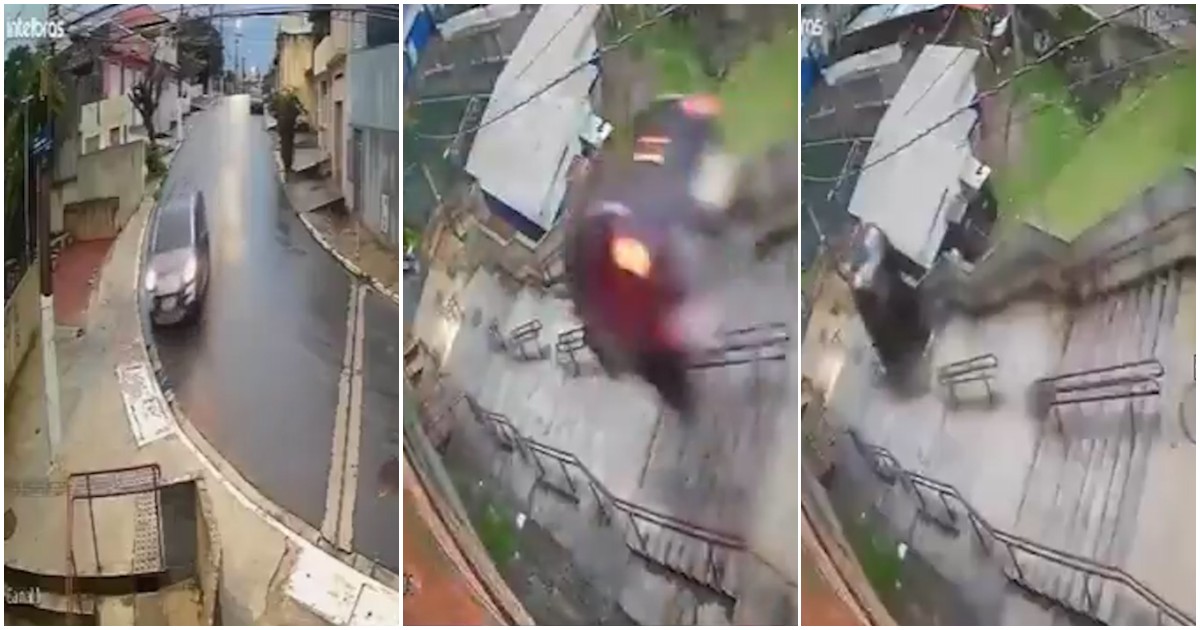 l8217auto finisce fuori strada e vola lungo la gradinata l8217incidente da brividi il conducente salvo per miracolo 8211 video da Ilfattoquotidiano.it l8217auto finisce fuori strada e vola lungo la gradinata l8217incidente da brividi il conducente salvo per miracolo 8211 video