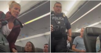 Copertina di “Viviamo in uno stato fascista”: passeggera furiosa si scaglia in aereo contro quattro membri del Congresso. Il volo viene dirottato per sicurezza