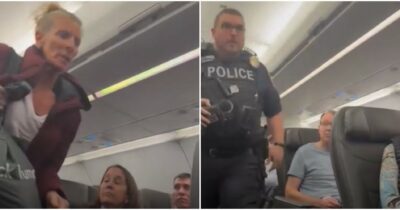 Copertina di “Viviamo in uno stato fascista”: passeggera furiosa si scaglia in aereo contro quattro membri del Congresso. Il volo viene dirottato per sicurezza