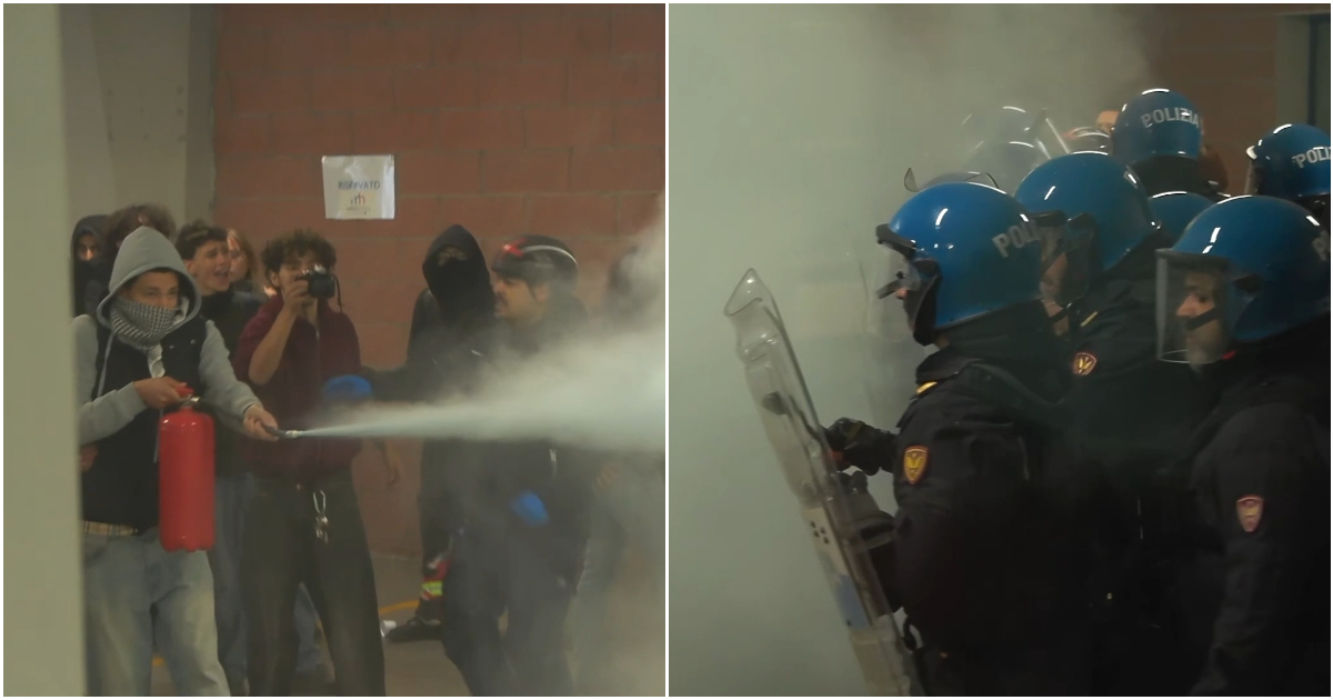 scontri a torino al no meloni day manifestante scarica estintore e lo lancia feriti otto agenti da Ilfattoquotidiano.it scontri a torino al no meloni day manifestante scarica estintore e lo lancia feriti otto agenti