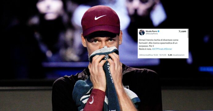 “Il tennis come la Formula 1, una ricerca spasmodica del sorpasso. Il resto è noia”: il post di Porro durante il match di Sinner