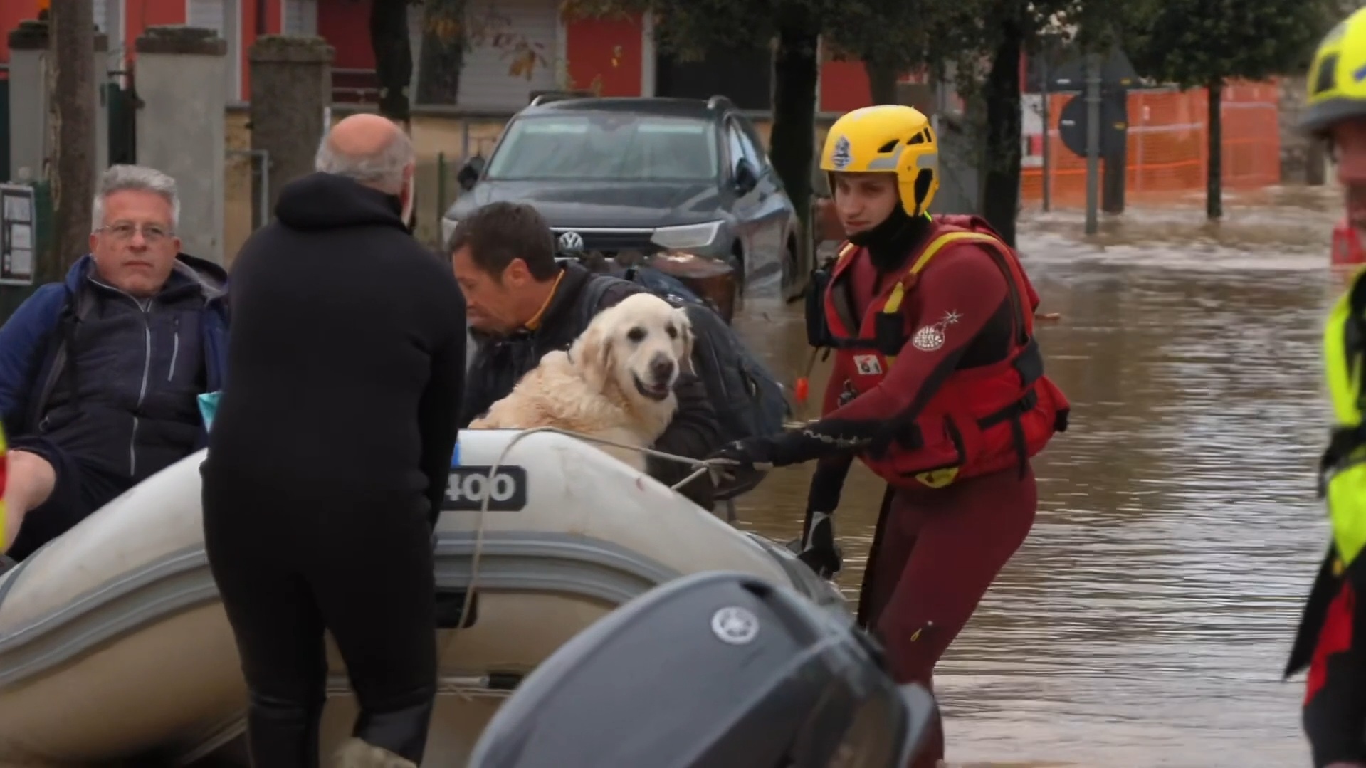 Nubifragio nel Goriziano, il video dei vigili del fuoco che mettono in salvo i cani dagli allagamenti Nubifragio nel Goriziano, il video dei vigili del fuoco che mettono in salvo i cani dagli allagamenti