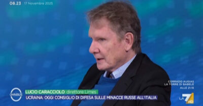 Copertina di Caracciolo a La7: “Corruzione in Ucraina? Lo sapevamo da anni”. E smonta l’allarme sulle ingerenze russe nei social italiani