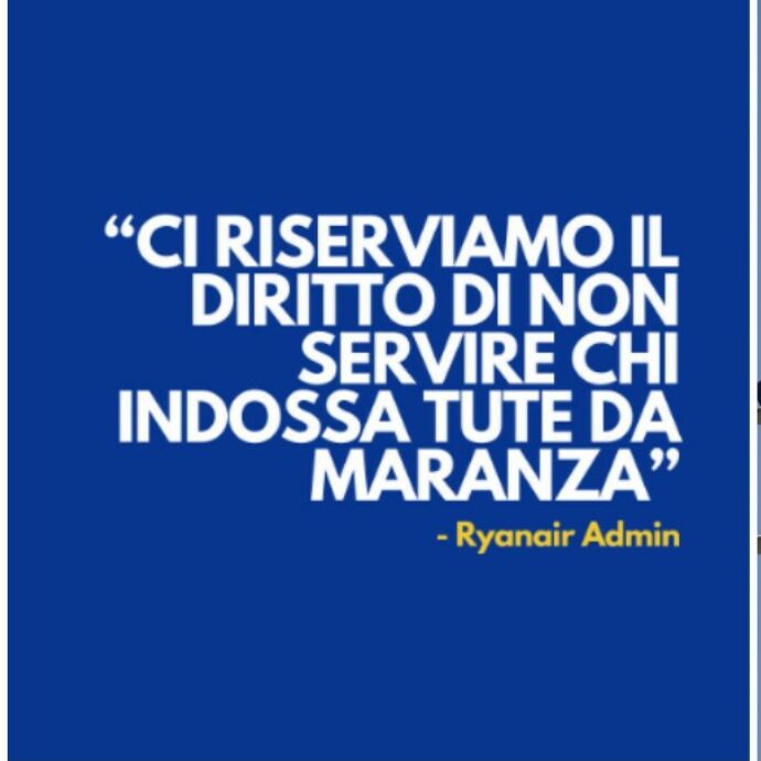 “Non serviamo chi mette tute da maranza, facciamo noi le regole”: il post social di Ryanair scatena le polemiche. Gli utenti: “Siete la regina delle low cost, non un club per gente in tweed”