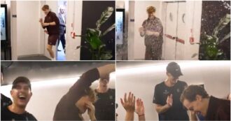 Copertina di La festa e il bagno di spumante negli spogliatoi: tutta la gioia di Sinner dopo il trionfo alle Atp Finals | Video