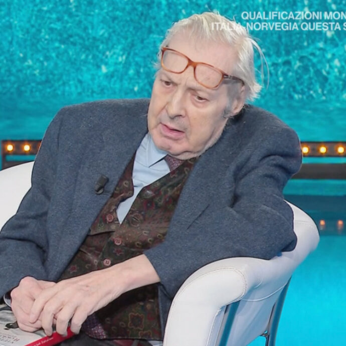 “Mia figlia Evelina poteva venire e non l’ha fatto. Sabrina Colle mi ha dato forza nelle difficoltà, la sposerò a Venezia”: Vittorio Sgarbi a “Domenica In”