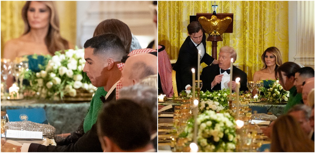 cristiano ronaldo a cena con musk infantino e bin salman alla casa bianca trump lo ringrazia ora mio figlio mi rispetter224 un po8217 di pi249