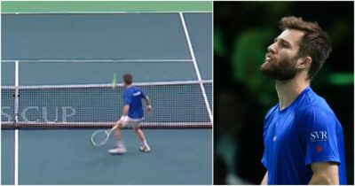 Copertina di “Diranno che sono un pagliaccio e così mi sento”: la magia inutile di Moutet è costata alla Francia l’eliminazione dalla Coppa Davis | Video