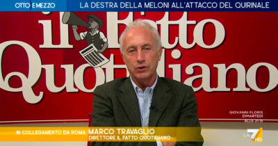 Copertina di Referendum giustizia, Travaglio a La7: “Il centrodestra attacca Gratteri perché la gente si fida di lui e teme la sua forza”