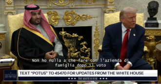 Copertina di Trump con Bin Salman, la giornalista chiede di Kashoggi e il presidente Usa insorge: “Abc dice fake news, non lo metta in imbarazzo”