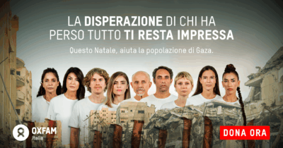 Copertina di Gaza, nove artisti italiani danno voce a chi ha perso tutto: la campagna di Oxfam
