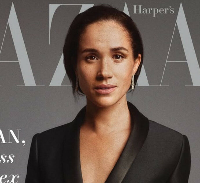 “Nessuno mi ama più di Harry, so che mi proteggerà sempre”: Meghan Markle senza trucco sulla cover di “Harper’s Bazaar” (e non molla il titolo di Duchessa)