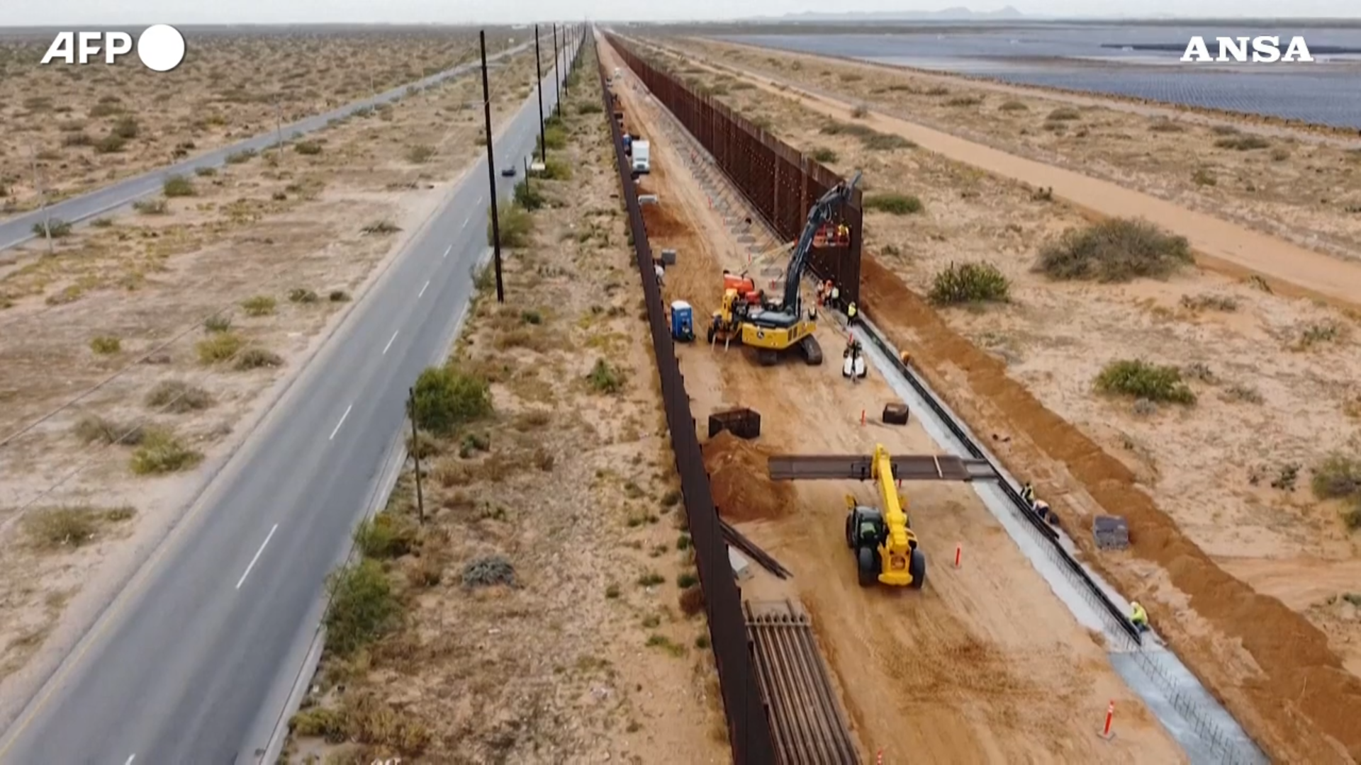 gli stati uniti stanno costruendo un muro secondario al confine col messico il video dei lavori