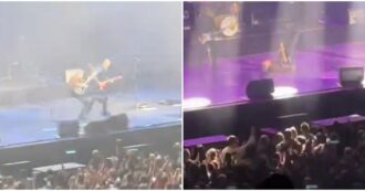 Copertina di “Cadremo ballando”: Ligabue perde l’equilibrio e inciampa sul palco sulle note di “Balliamo sul mondo”, il video è virale