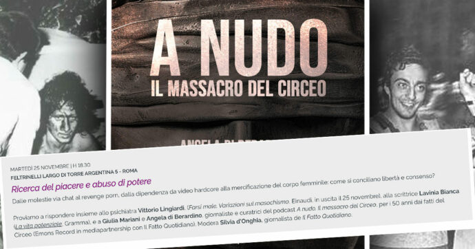 “Ricerca del piacere e abuso di potere”: il dibattito alla libreria Feltrinelli di largo Torre Argentina a Roma