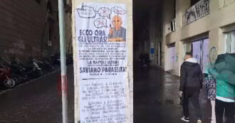 Copertina di Gli ultras del Napoli attaccano Saviano e De Laurentiis: il video dei manifesti appesi in città