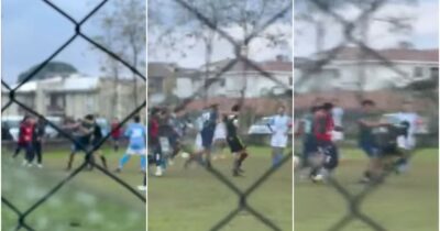 Copertina di Arbitro 17enne aggredito con violenti pugni durante una partita di seconda categoria: il video della follia da bordo campo