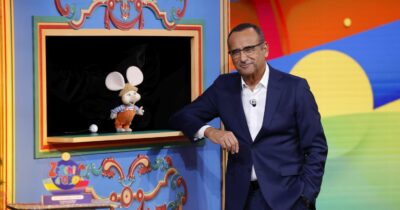 Copertina di “Annuncio i Big Sanremo e poi corro a Bologna allo Zecchino d’oro. In gara le canzoni di Giuliano Sangiorgi, Stefano Accorsi e Enrico Nigiotti”: così Carlo Conti