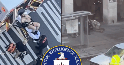 Copertina di Sparatoria a Washington, il video della cattura del sospettato: poi l’uomo viene portato via in ambulanza