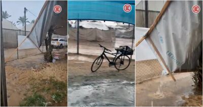 Copertina di Gaza, le piogge fanno crollare la copertura della clinica di Emergency: “Le tende nuove sono ferme ai valichi”