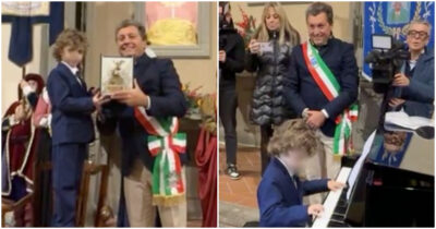 Copertina di Raccolta fondi per Alessandro Gervasi, il bambino prodigio ospite a Sanremo 2025: in regalo un nuovo pianoforte. Il messaggio di Carlo Conti: “Diventerai ancora più bravo”