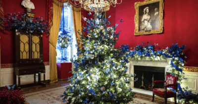 Copertina di “Casa è dove sta il cuore”: Melania Trump svela le decorazioni dei 51 alberi di Natale della Casa Bianca con 54 kg di pan di zenzero, farfalle, stelle e ghirlande