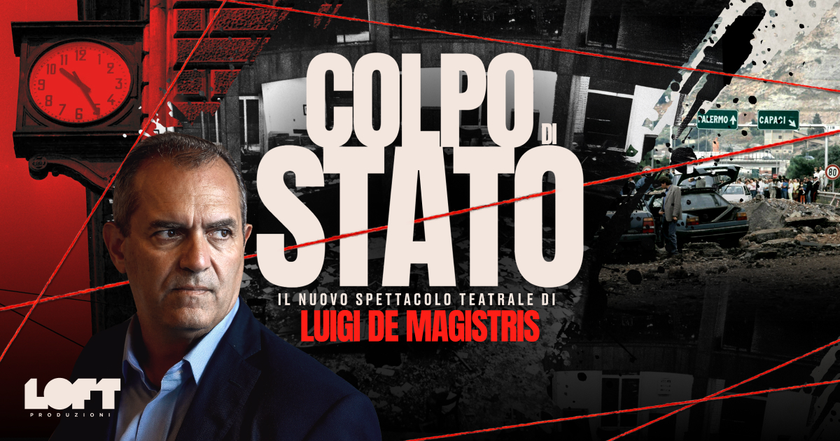 ‘Colpo di Stato’ il nuovo spettacolo di Luigi de Magistris