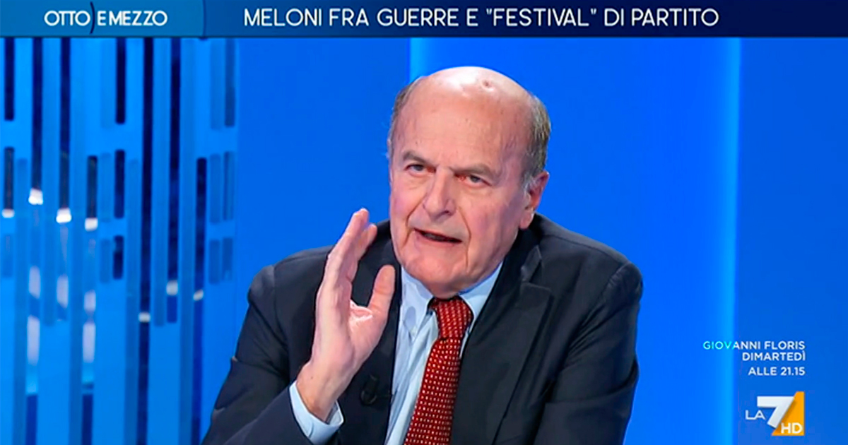 Bersani a La7: “Meloni contro l’Università di Bologna? Non si permetta. Basta faziosità, fatevi curare da uno bravo”