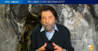 Copertina di Cacciari a La7: “Se crescono le destre è colpa della pessima politica europea, non di libri esposti a una fiera”