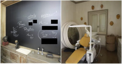 Copertina di “Uno sguardo inquietante”: la poltrona da dentista con i trapani, la grande lavagna con i nomi delle donne e le maschere alle pareti, ecco le foto choc della casa di Epstein