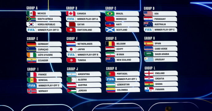 Sorteggio Mondiali 2026: ecco i gironi, l’Italia sarebbe nel Gruppo B. Trump riceve il premio ‘Fifa per la pace’: “Ora il mondo è più sicuro”