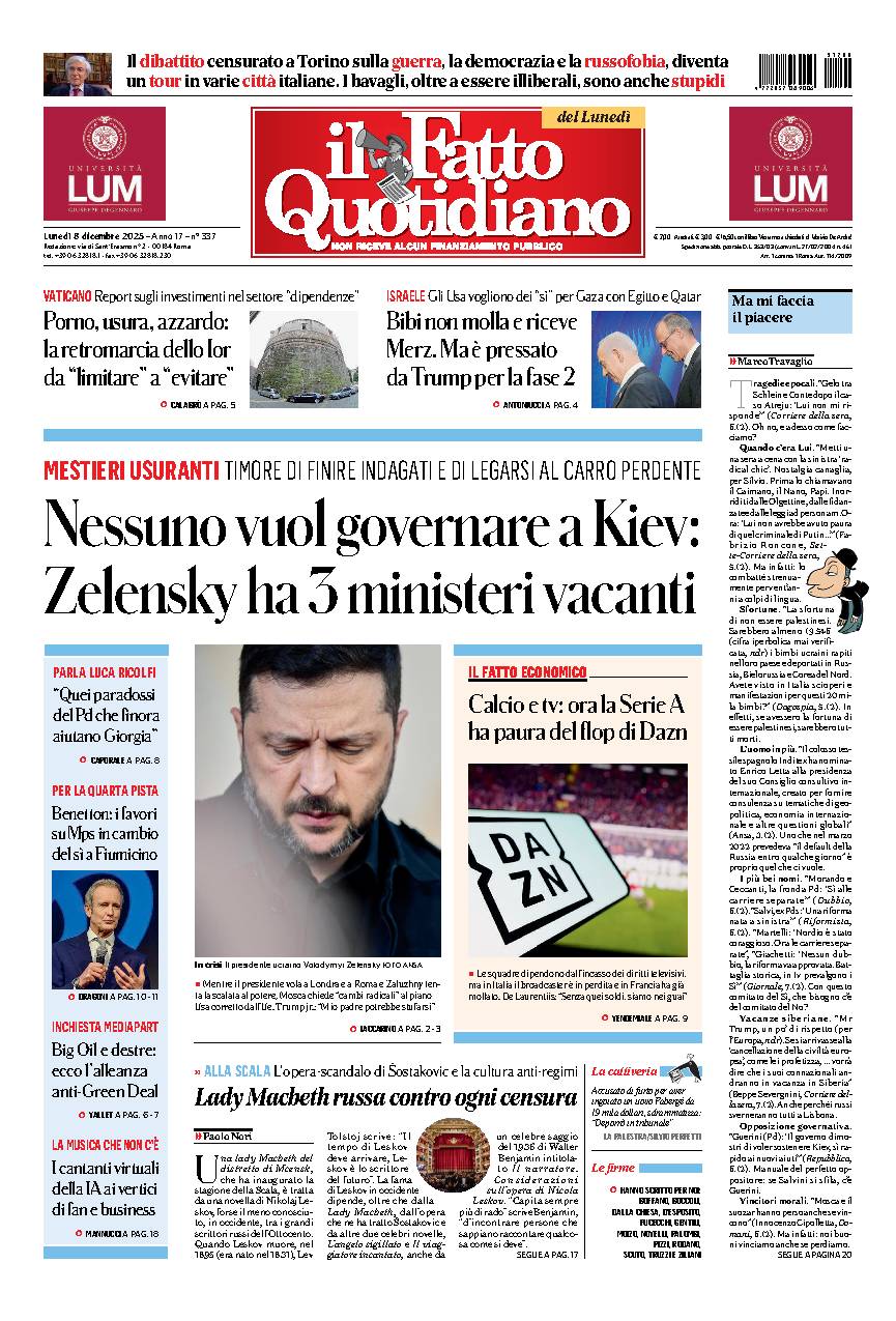 Copia del giorno de Il Fatto Quotidiano