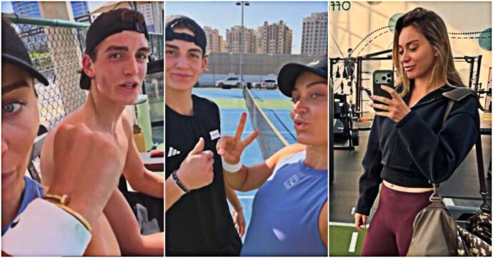 Paula Badosa a Dubai insieme a Jacopo Vasamì, 17enne talento del tennis italiano: le foto virali