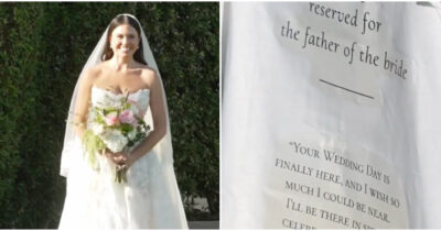 Copertina di “Papà è morto, ma ho trovato il modo di averlo con me me al mio matrimonio”: il racconto di Lizzie Dean è diventato virale e ha commosso tutti