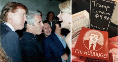 Copertina di Scandalo Epstein, nuove foto dai caveau: spuntano i condom con il volto di Trump e scatti con Clinton e Allen