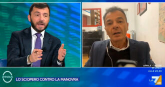Copertina di Sciopero Cgil, Rizzetto attacca Landini. Fassina: “Polemica surreale, abbia rispetto dei lavoratori”. Su La7