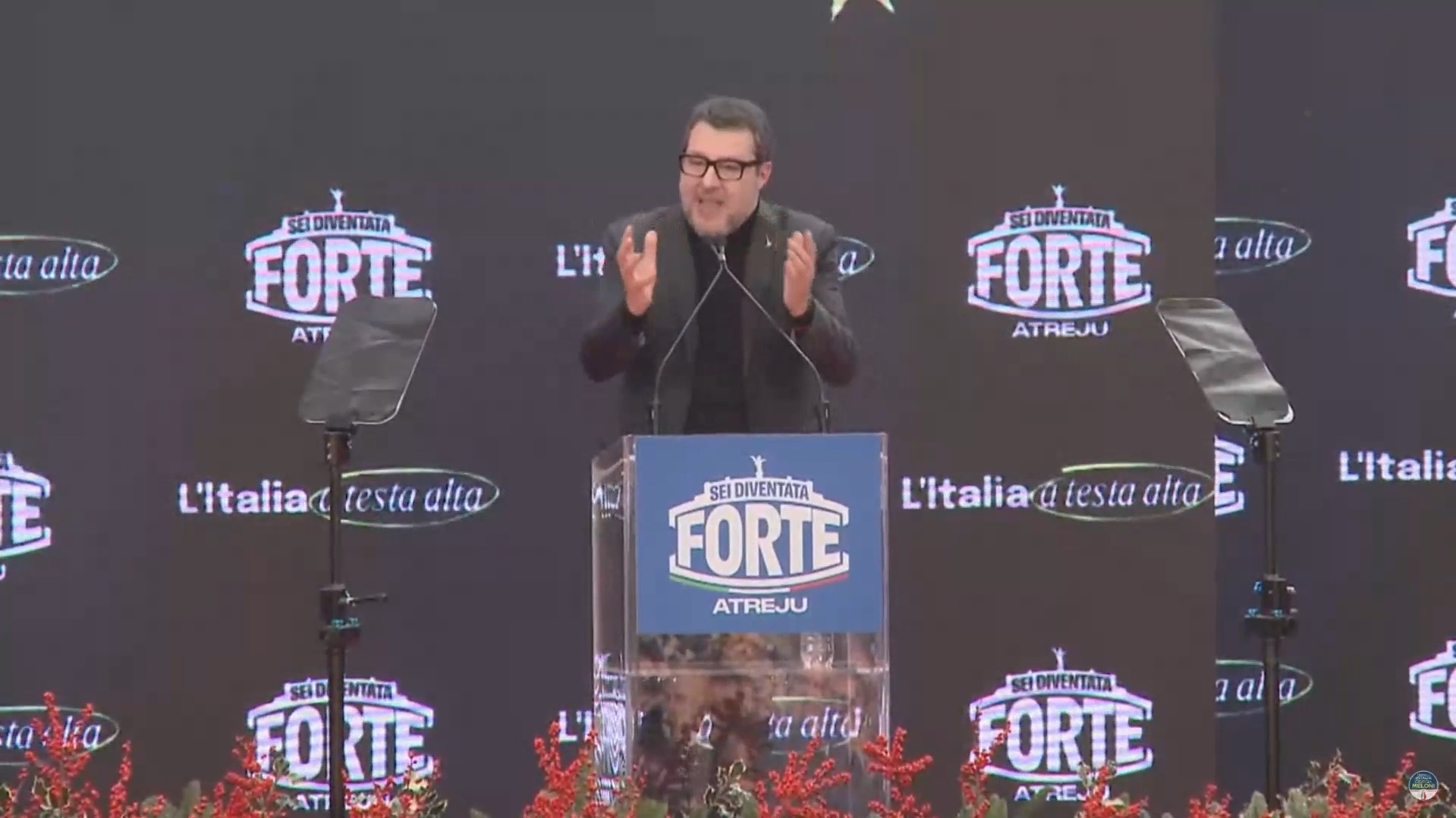 Salvini attacca la stampa ad Atreju: “I giornalisti di sinistra cercano di dividere me e Meloni ma non ci riusciranno” – Video Salvini attacca la stampa ad Atreju: “I giornalisti di sinistra cercano di dividere me e Meloni ma non ci riusciranno” – Video