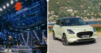 Copertina di Suzuki accende Sanremo 2026, la Swift Hybrid protagonista tra emozioni e musica