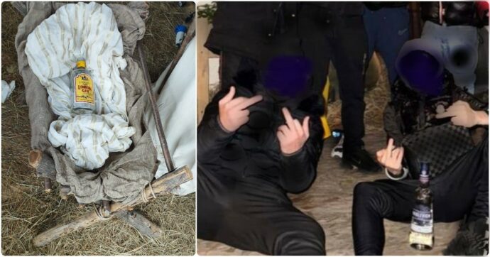 Bottiglia di gin nella mangiatoia e danni al presepe del paese, poi i vandali si vantano sui social