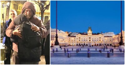 Copertina di La piazza è quella di Mussolini, imperiale e tragica. A poche centinaia di metri, quella dei rifugiati