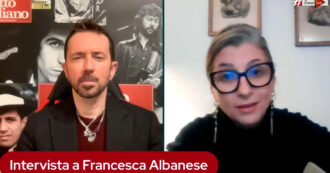 Copertina di Francesca Albanese intervistata da Scanzi: “Le ispezioni di Valditara nelle scuole? Venga da me, ministro, parli con me”