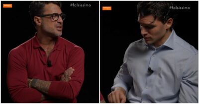 Copertina di Antonio Medugno in lacrime racconta a Falsissimo la presunta violenza subita a casa di Signorini, Corona: “Preparavi la cena per la tua preda, orco! Adesso lui deposita la querela con tutti gli atti, ha trovato la forza di farlo”