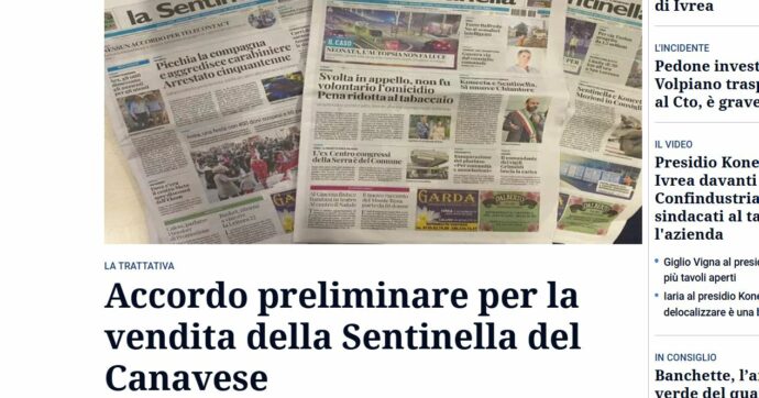 Gedi firma accordo preliminare per vendere la Sentinella del Canavese alla pugliese Ledi