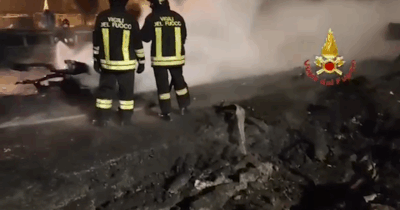 Copertina di Esplode un’autobotte con Gpl sulla A1, il video del “cratere” nella carreggiata e i danni a una stazione di servizio