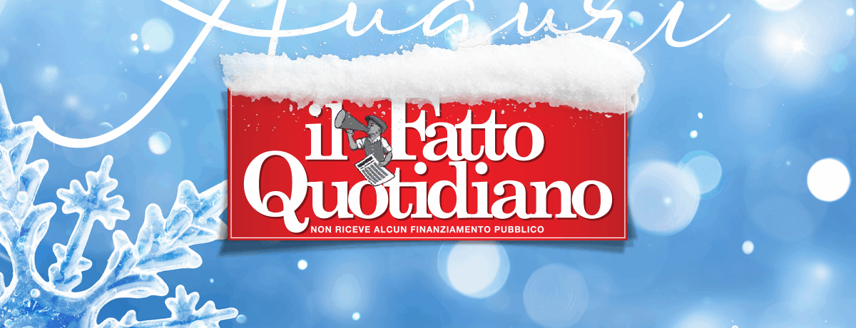 Copertina di Buon Natale dal Fatto! I nostri auguri per un nuovo anno di impegno e di battaglia civile da vivere insieme
