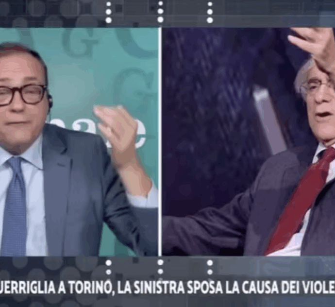 “Fascistello, vada a lucidare le molotov”, “La insulto col suo cognome, Cerno! Cerno! Cerno!”: scoppia la rissa su Rete 4 tra Tommaso Cerno e Angelo d’Orsi